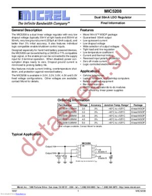 MIC5208-3.8YMM TR datasheet  