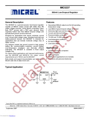 MIC5237-3.3YU datasheet  