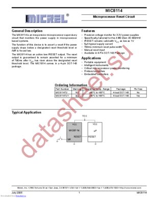 MIC8114TU-NV-40-C datasheet  