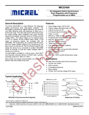 MIC22400 datasheet  