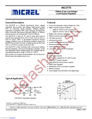 MIC3775-3.3YMM datasheet  