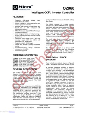 OZ960D datasheet  