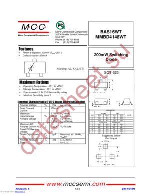 BAS16WT_11 datasheet  