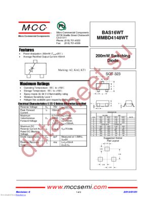 BAS16WT_13 datasheet  