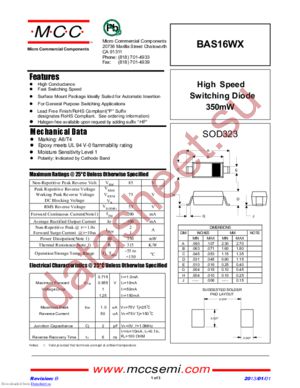 BAS16WX_13 datasheet  