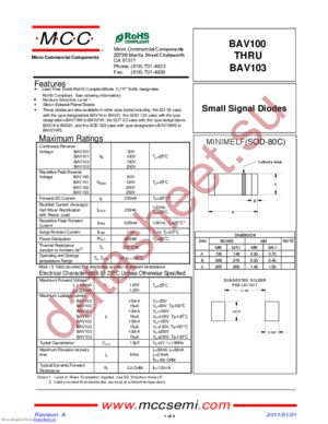 BAV101-TP datasheet  