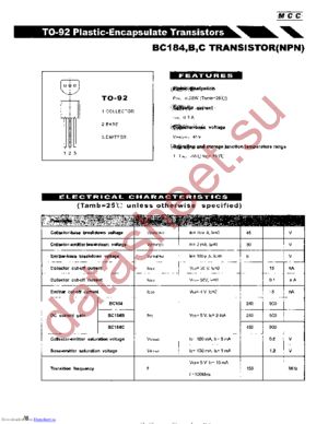 BC184C-BP datasheet  