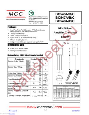 BC546B-AP-HF datasheet  