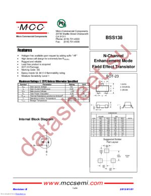 BSS138-TP-HF datasheet  