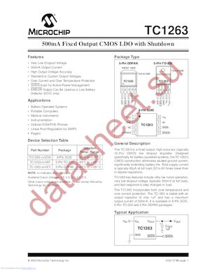 TC1263-33VOATR datasheet  