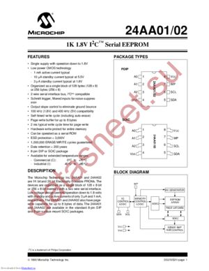 24AA01/SM datasheet  