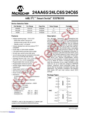 24C65-I/SMG datasheet  