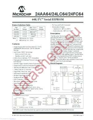 24FC64T-E/MS datasheet  