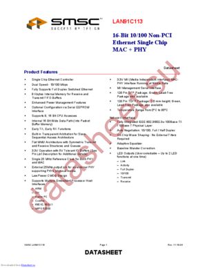 LAN91C113-NS datasheet  