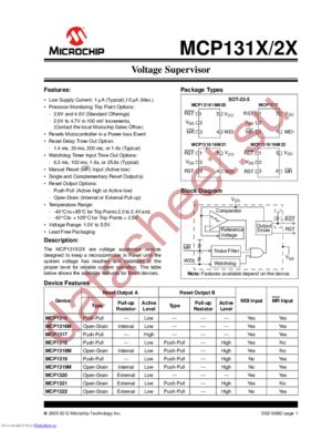 MCP1316T-29NE/OT datasheet  