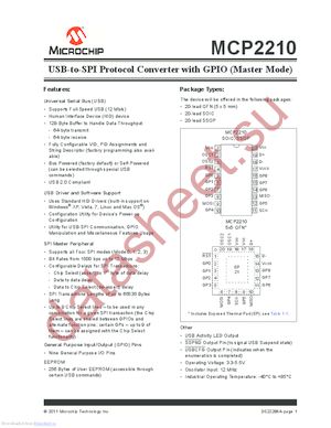 MCP2210T-I/SO datasheet  