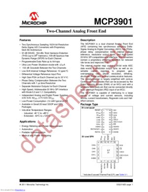 MCP3901A0-E/ML datasheet  