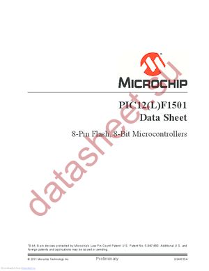 PIC12LF1501-I/MS datasheet  