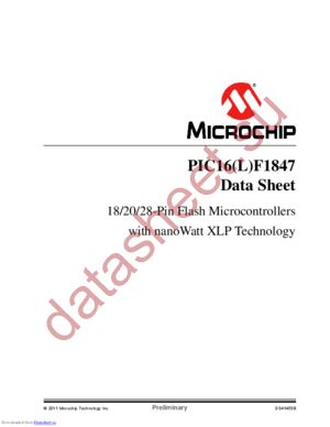 PIC16LF1847-I/MV datasheet  