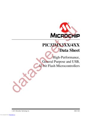 PIC32MX420F032H-40I/MR datasheet  