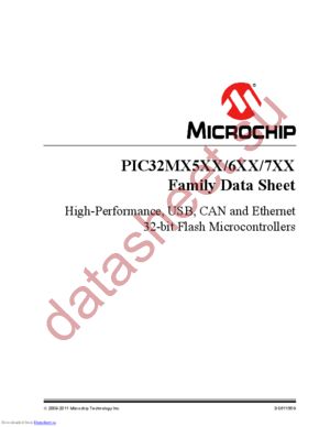 PIC32MX575F256L-80V/PT datasheet  