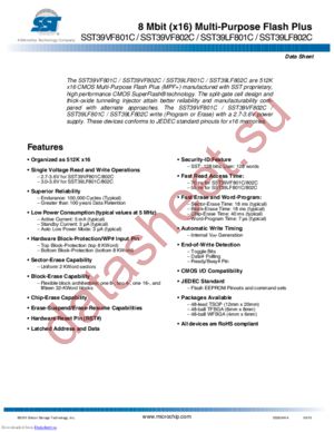 SST39VF801C-70-4C-EKE datasheet  