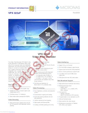 VPX322xF datasheet  