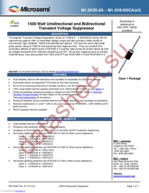 1.5KE13AE3 datasheet  