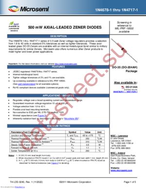 1N4692-1 datasheet  