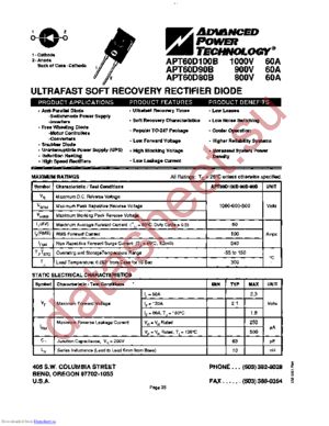 APT60D80B datasheet  