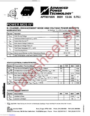 APT8075SN datasheet  