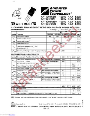 APT904RBN datasheet  