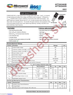 APT36GA60B datasheet  