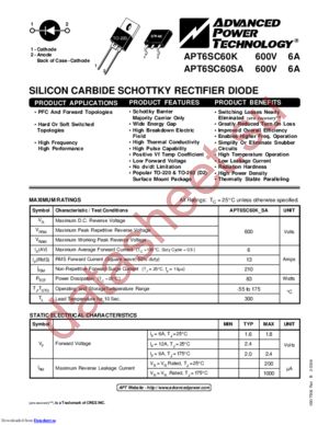 APT10SC60K datasheet  