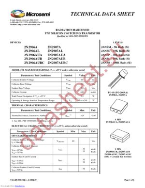 JANSL2N2907A datasheet  