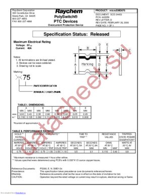 MICROSMD075-2 datasheet  