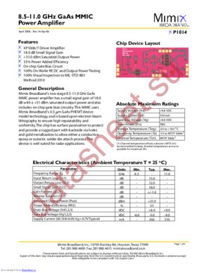 XP1014 datasheet  