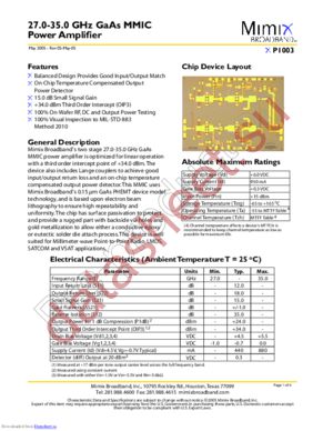 XP1003 datasheet  