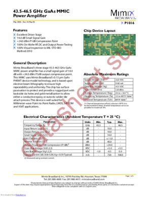 XP1016 datasheet  