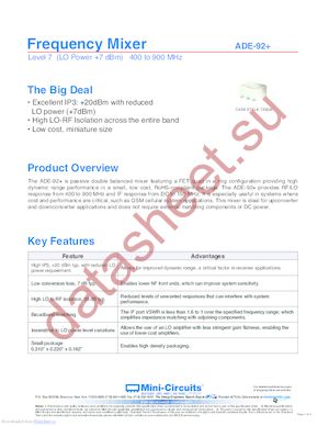 ADE-92+ datasheet  