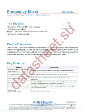 ADE-92MH+ datasheet  