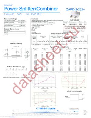 ZAPD-2-252-N datasheet  