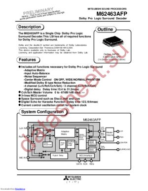 M62463 datasheet  