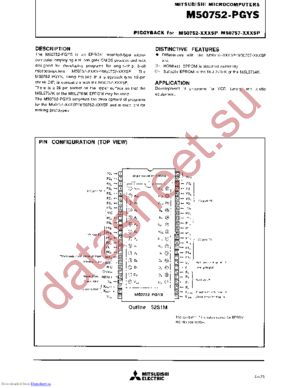 M50752-PGYS datasheet  