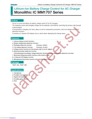 MM1707 datasheet  