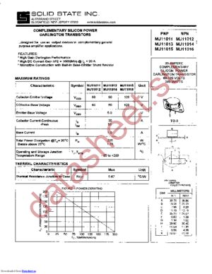 MJ11011 datasheet  