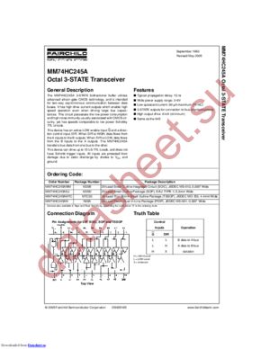 MM74HC245AWMX-NL datasheet  