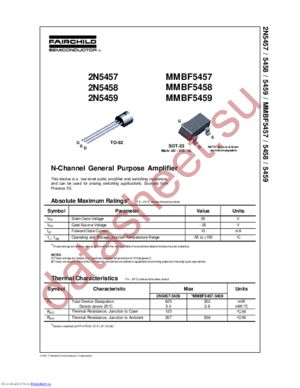 MMBF5459-NL datasheet  