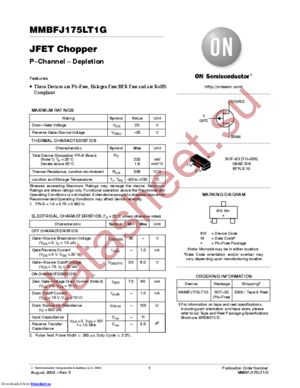 MMBFJ175LT3G datasheet  