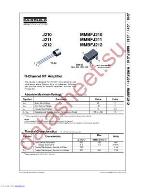 MMBFJ210_NL datasheet  